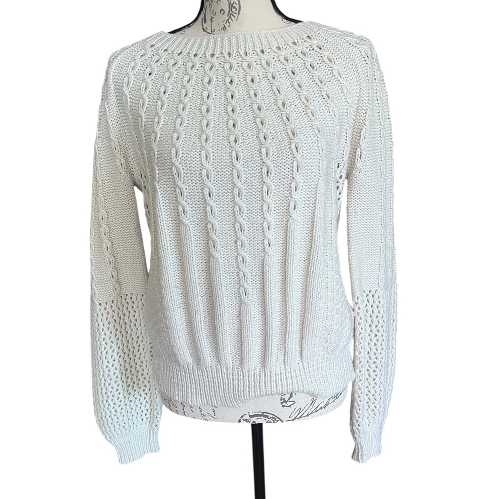 Anthropologie Guinevere sweater, off white knit size large